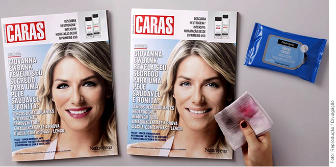 Neutrogena cria anúncio que permite remover maquiagem de modelo em capa de revista