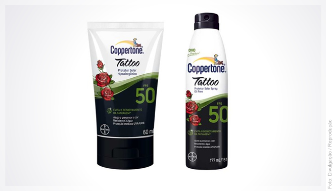 Coppertone lança protetor solar para proteger tatuagens dos efeitos do sol Coppertone