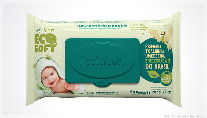 É lançado o primeiro lenço umedecido biodegradável do Brasil Eco Soft