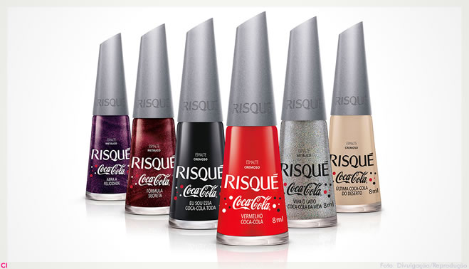 Risqué lança esmaltes em parceria com a Coca-Cola
