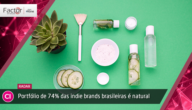 Portfólio de 74% das indie brands brasileiras é natural