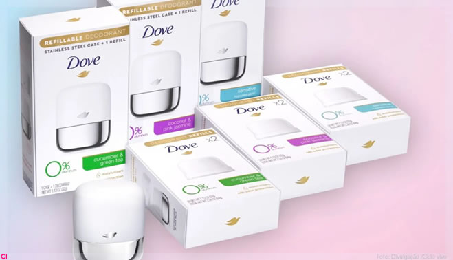 Dove lança desodorante recarregável