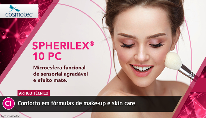 Conforto em fórmulas de make-up e skin care