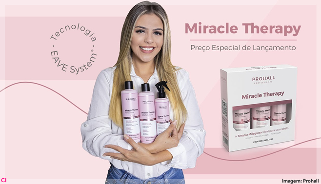 Prohall lança Kit Miracle Therapy para tratamento capilar profissional em 3 fases