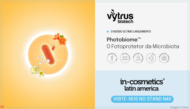 Vytrus apresenta Photobiome™️, fotoprotetor de microbiota na In-Cosmetics